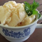 cantaloupe ice cream cup