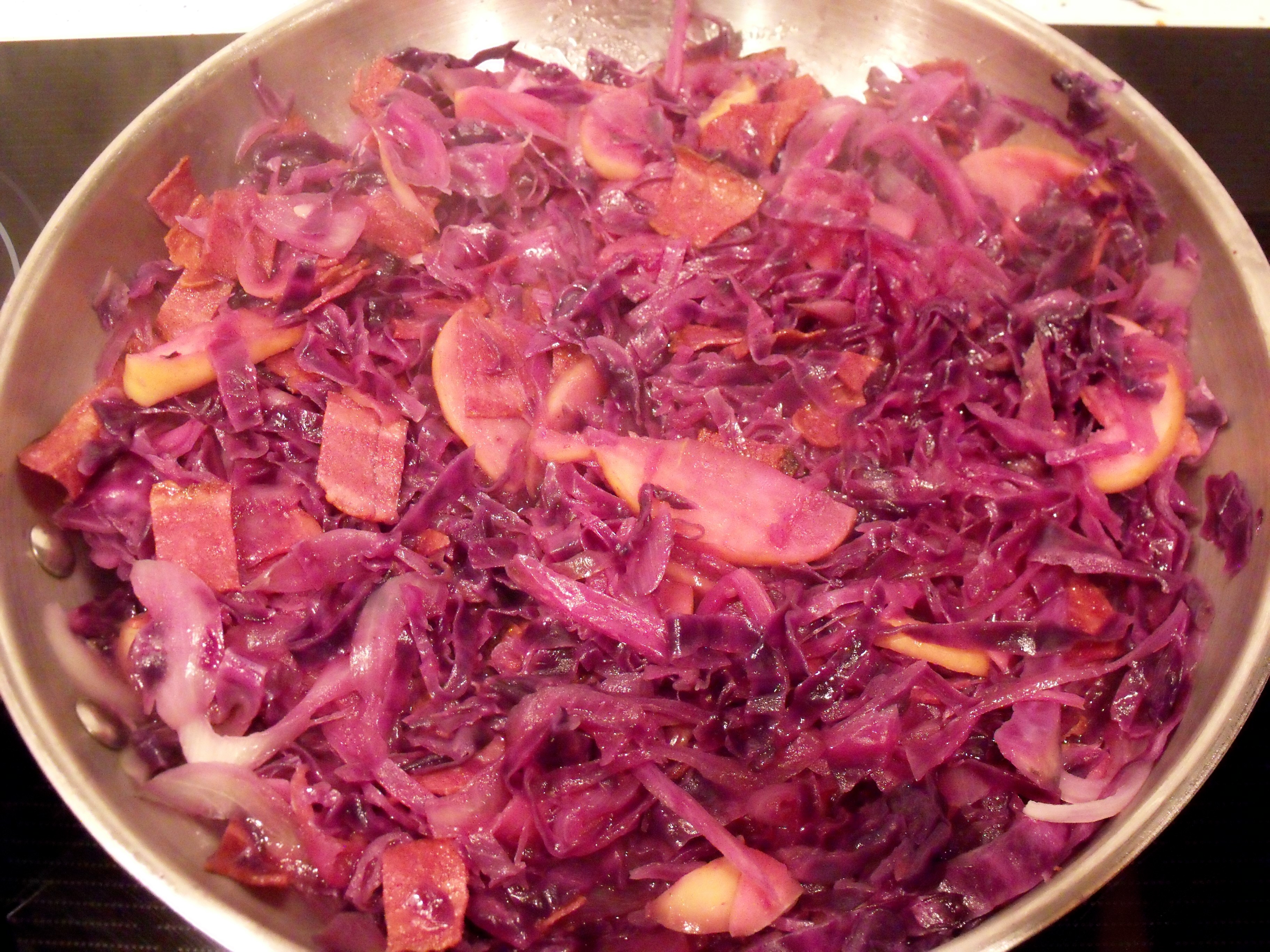 smokey red braised cabbage