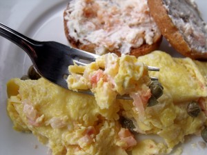 lox and cream cheese omelet