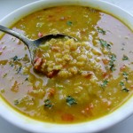 lentil stew close up