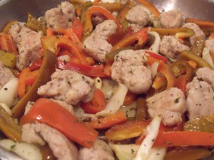 chicken sausage and peppers skillet