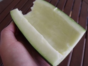 carved zucchini boat