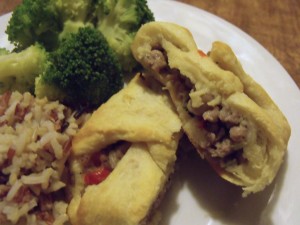 sausage and peppers turnovers