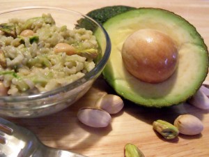 avocado brown rice salad