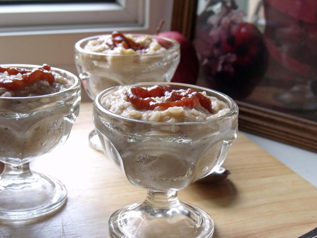 apples and cinnamon rice pudding