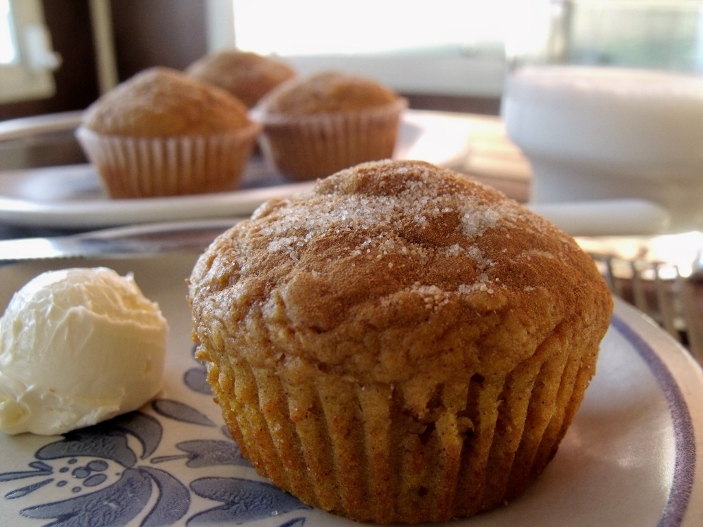 cinnamony sweet potato muffins