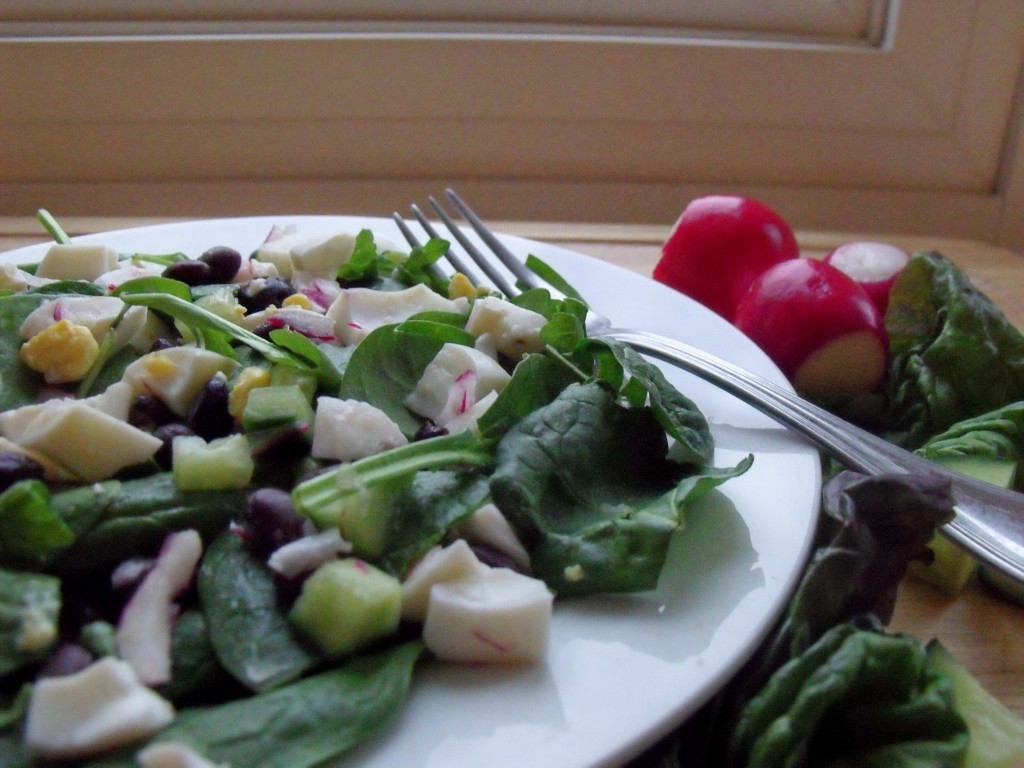 beans and greens salad