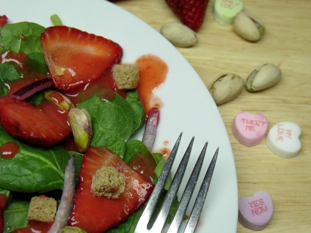 strawberry salad up close