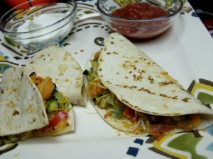 mini veggie quesadillas close up