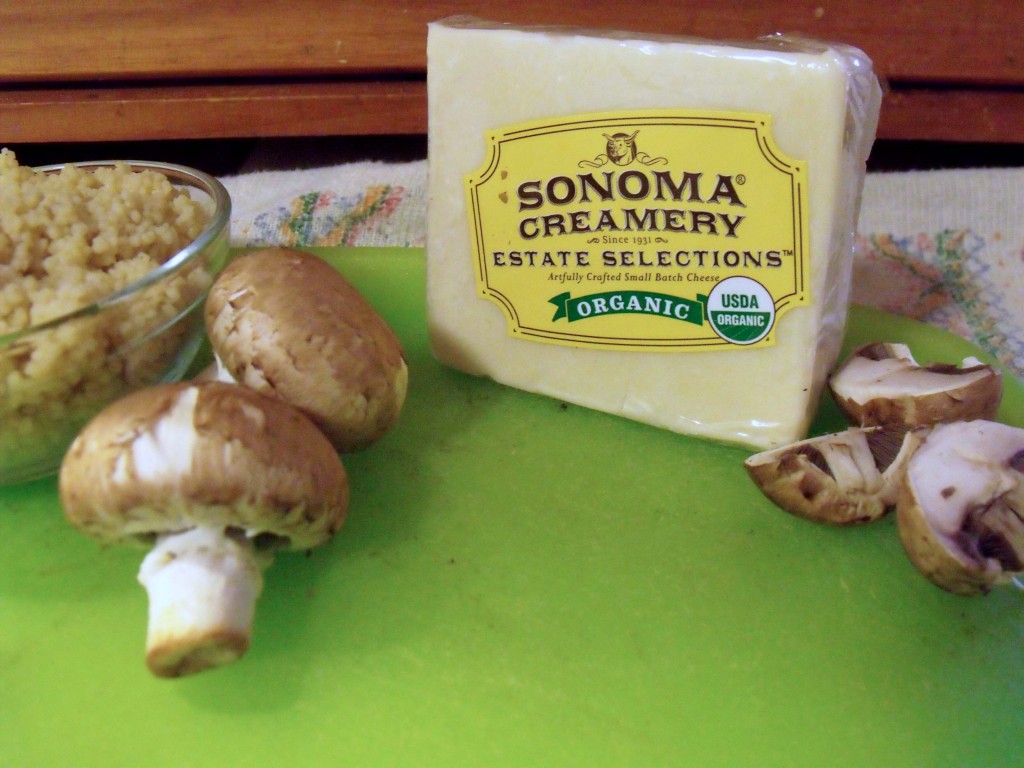 Cheesy Mushroom Couscous ingredients