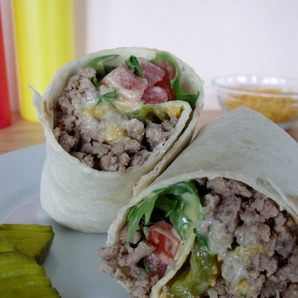 cheeseburger wrap