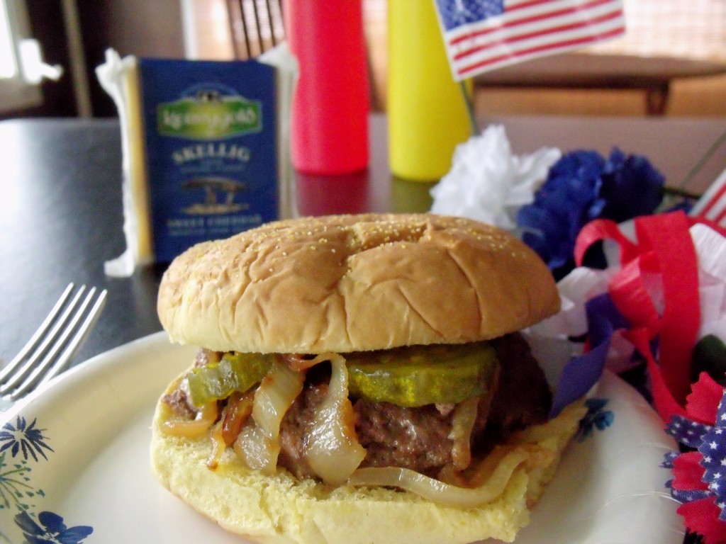 Memorial Day Meatloaf Burger plate