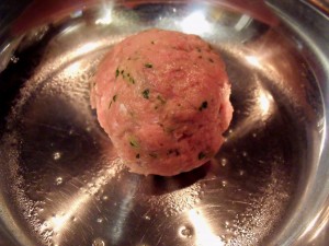 Turkey burger ball