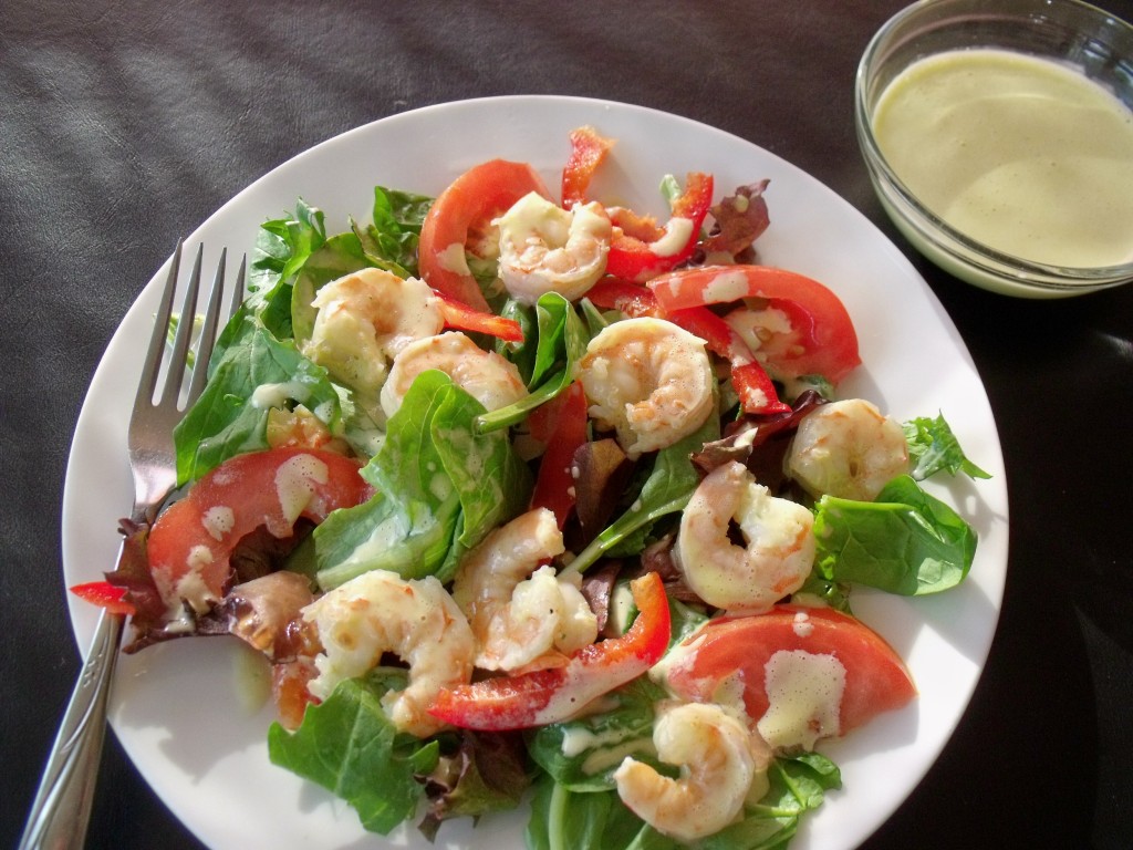 lemon basil shrimp salad plate 1