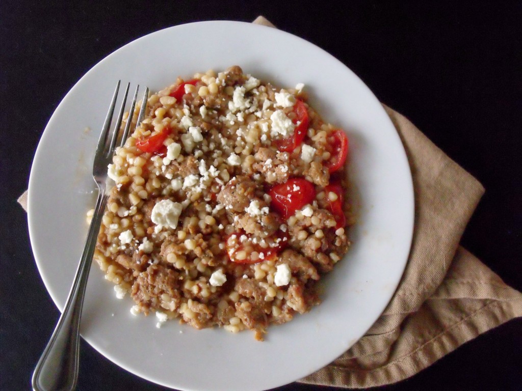 Skillet Chicken Sausage and Trahanas