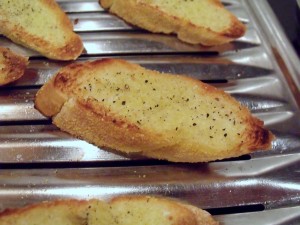 Pepper Steak Crostini bread