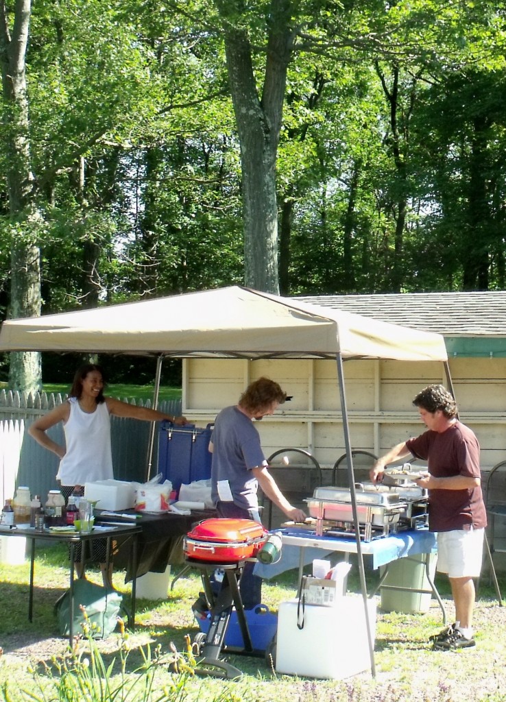 checking out the BBQ