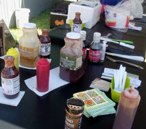 delicious sauces table