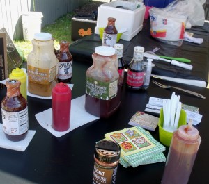 delicious sauces table