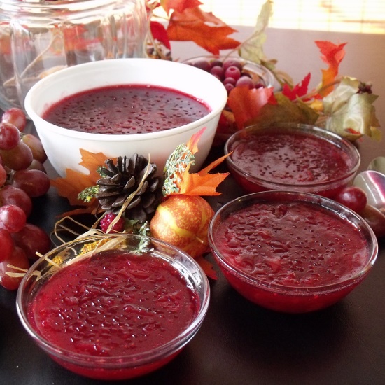 Grape Cranberry Sauce bowls