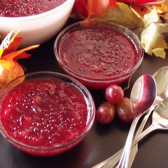 Grape Cranberry sauce dishes