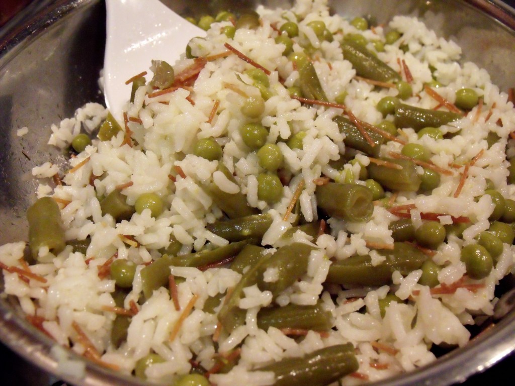 add vegetables to rice