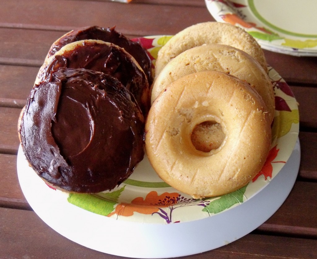 peanut butter chocolate donut plate