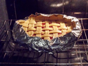 sour cherry pie baking