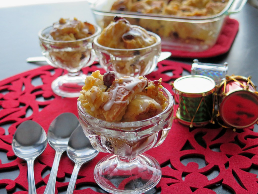 Fruity Eggnog Bread Pudding