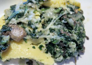 CedarLane spinach omelette