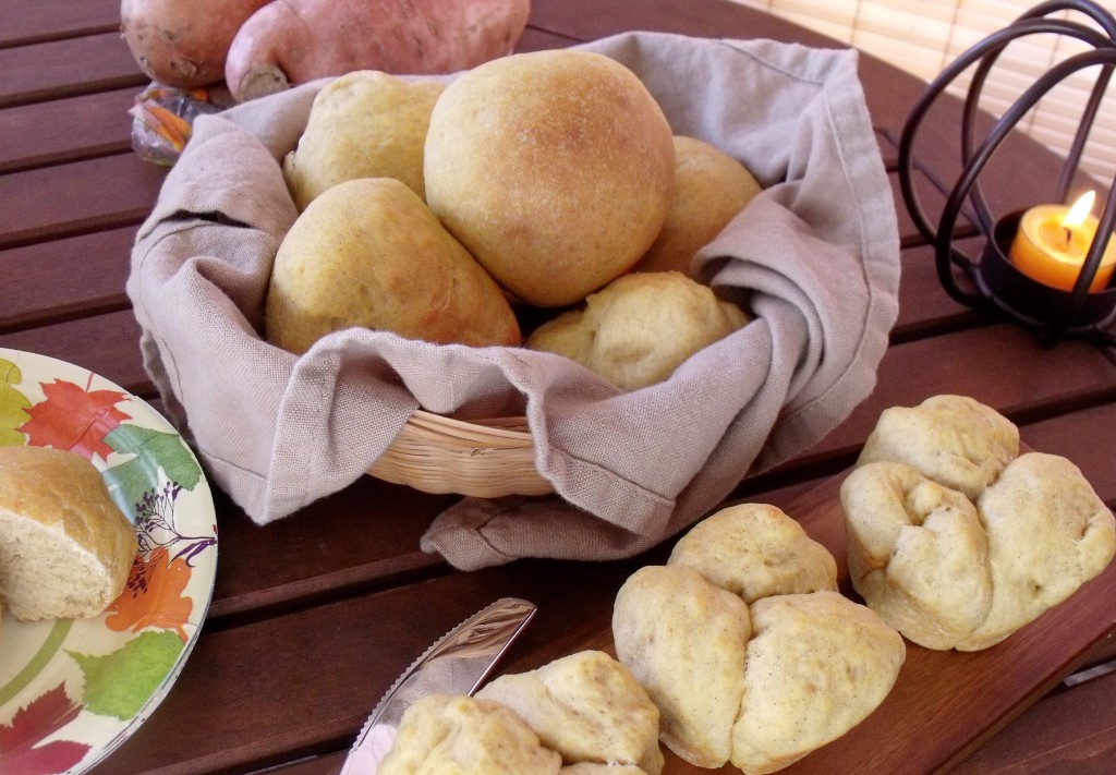 sweet potato rolls with sweets