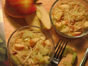 Apple Celery Salad with Peanut Vinaigrette