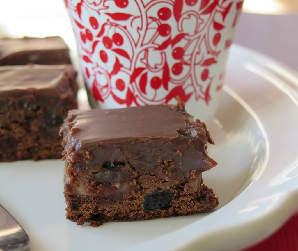 Chocolate Cherry Brownie plate