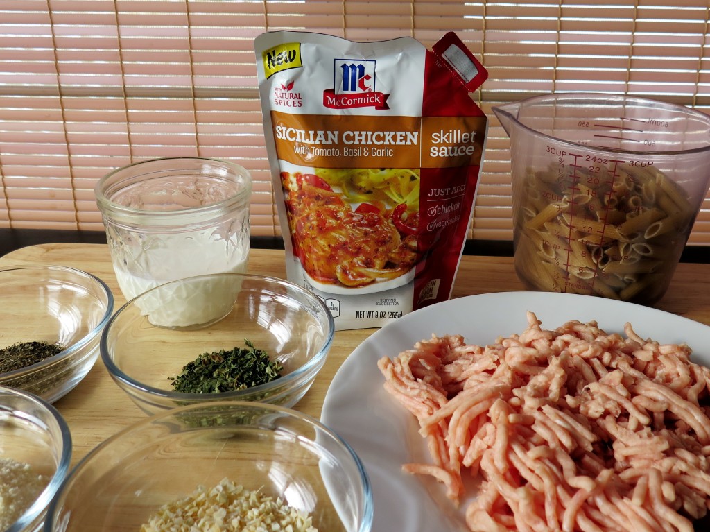 Chicken Meatballs and Pasta Rose Ingredients