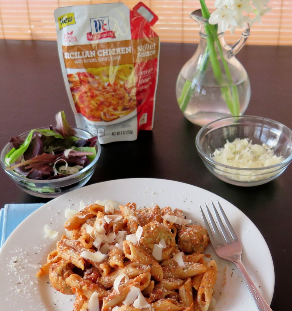 Chicken Meatballs and Pasta Rose with package