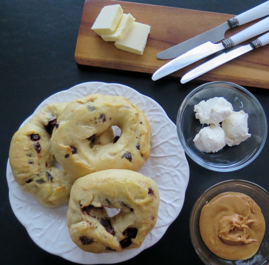 Chocolate Chip Bagel breakfast