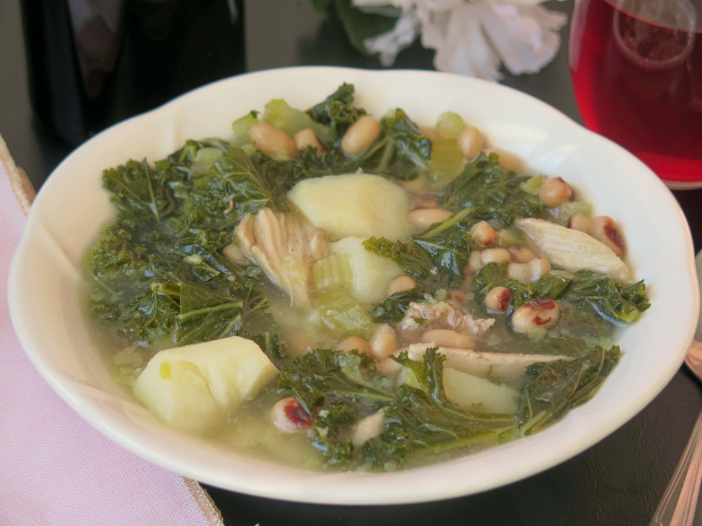 Turkey and Black-Eyed Peas Soup Bowl