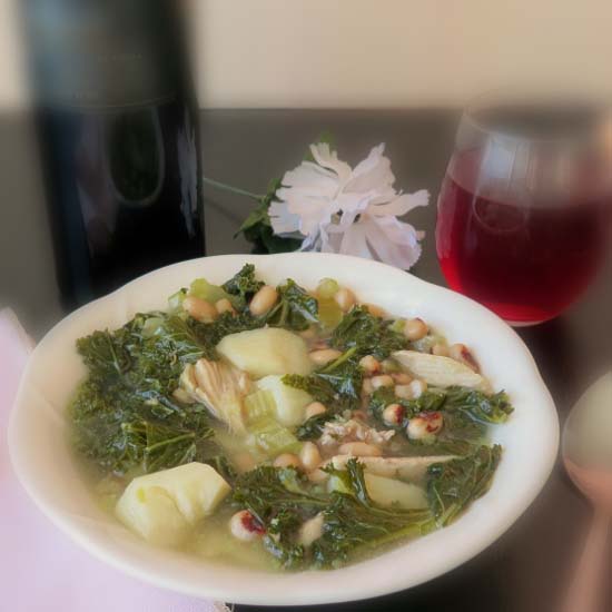 Turkey and Black-eyed Peas soup table