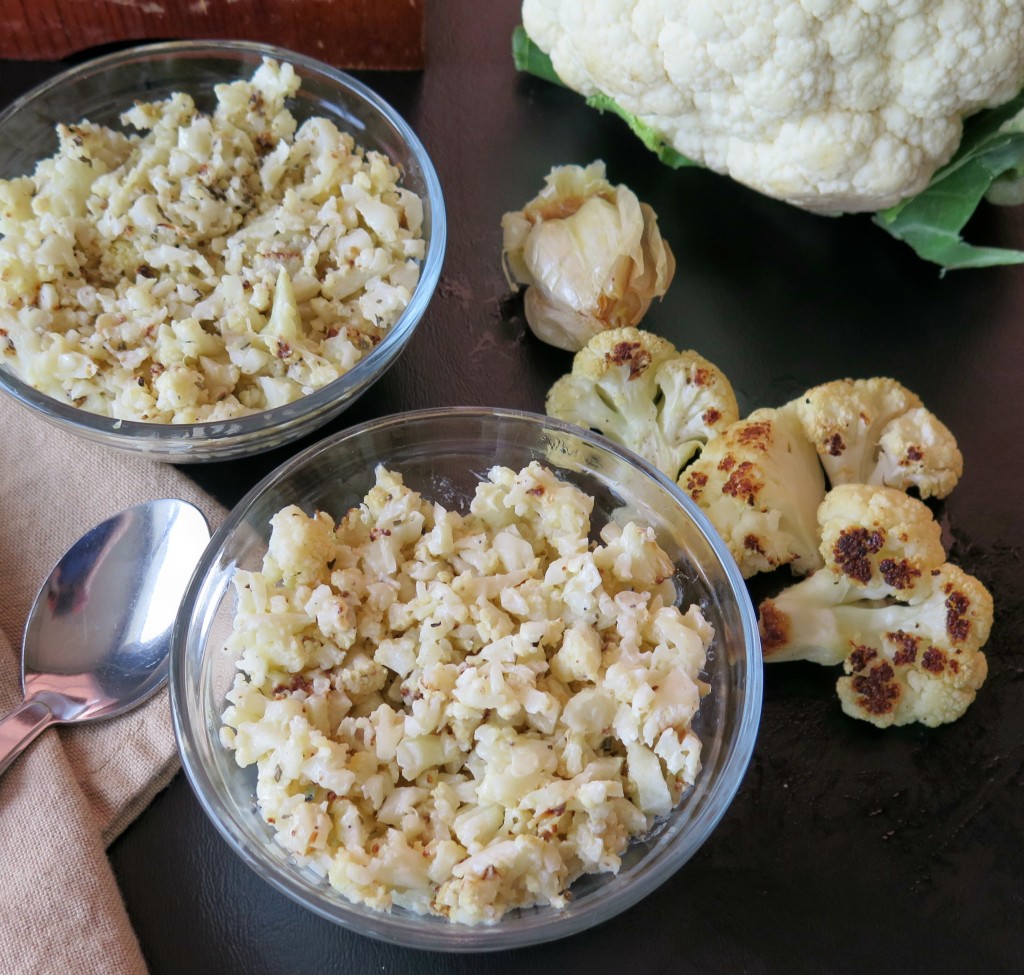 Roasted Garlic Cauliflower bowls