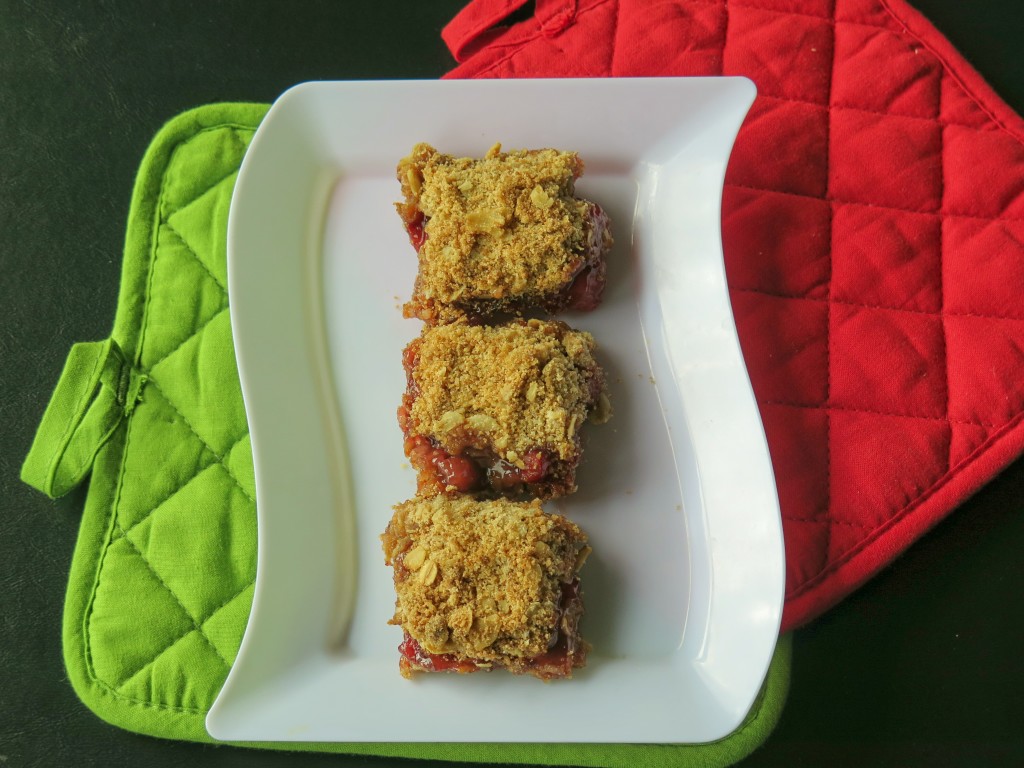 Strawberry Crumb Bars plate