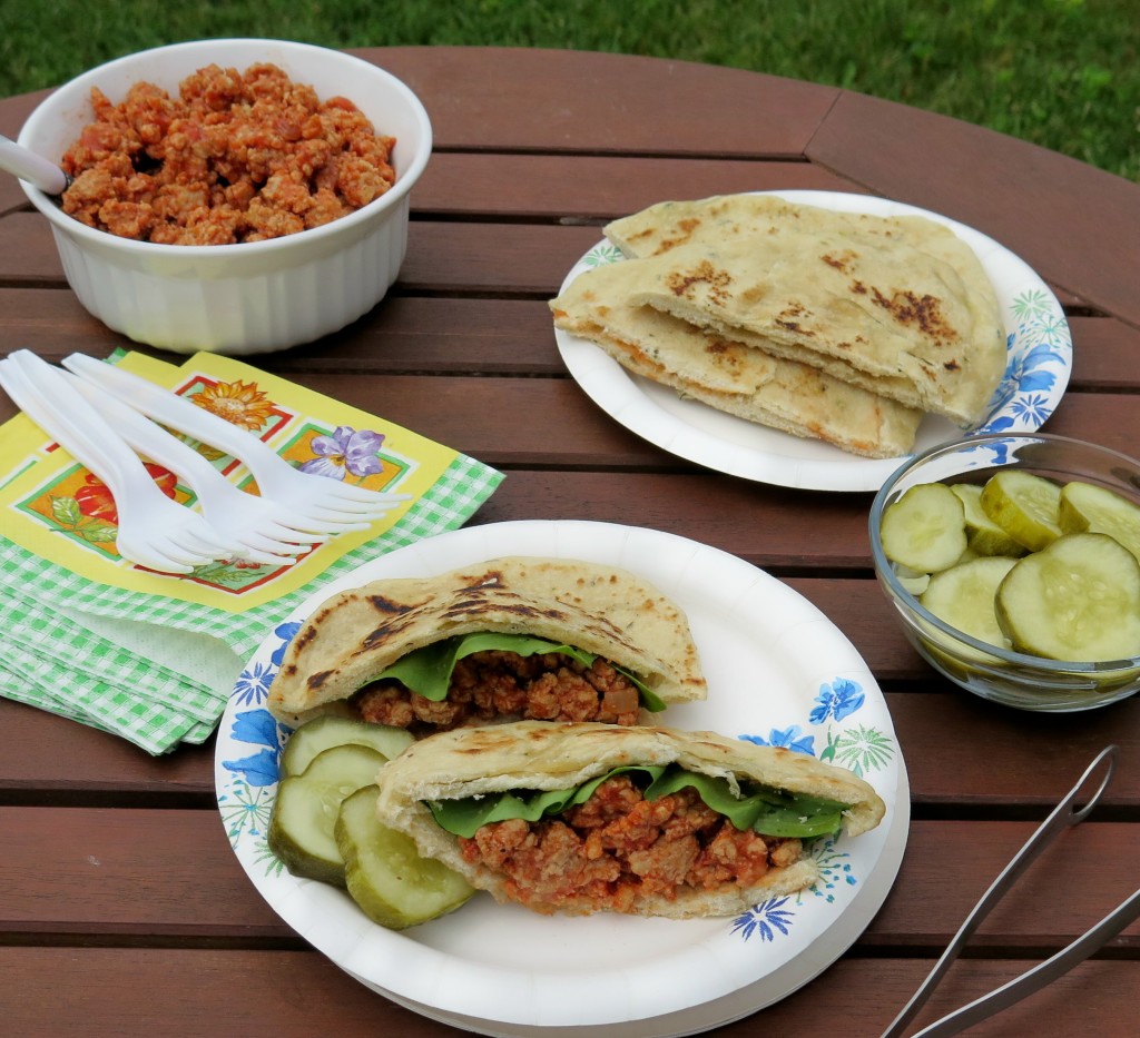 Chicken Sloppy Joe Pitas