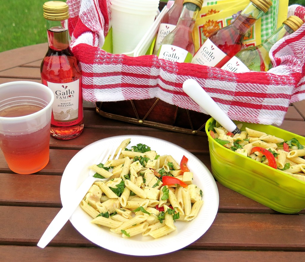 Lemon Chicken Penne Salad Gallo White Zinfandel