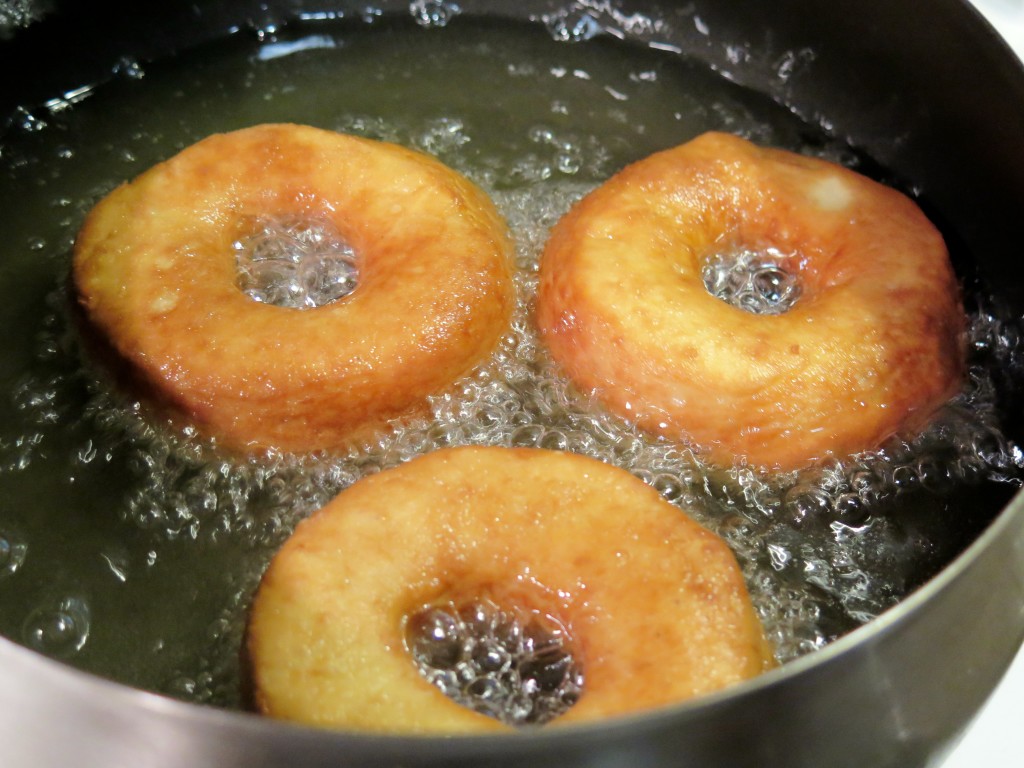 doughnuts frying