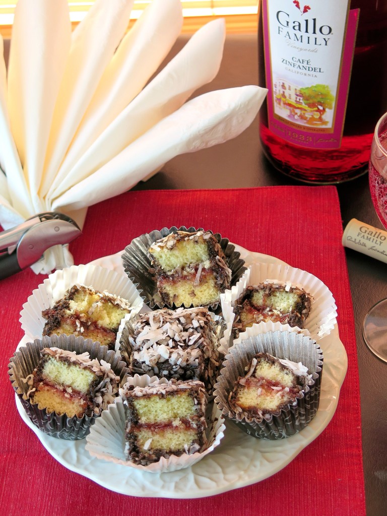 Lamingtons and cafe zinfandel