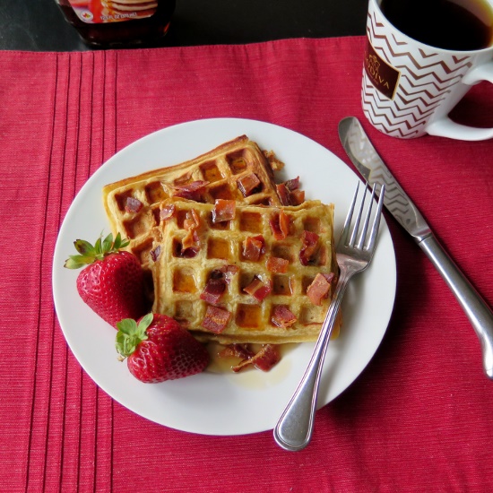 Bacon and Honey Waffles 