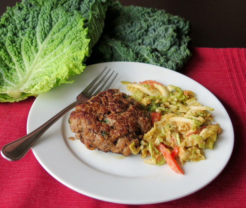 Hoisin Burger and Peanut Slaw