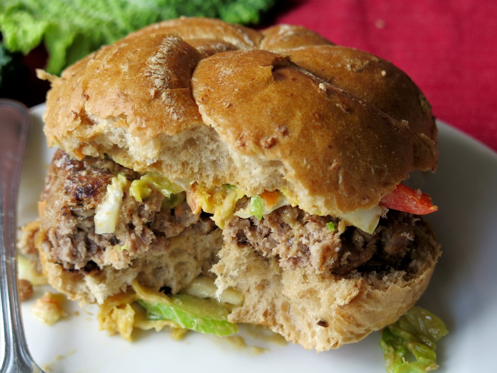 Hoisin Burger and Peanut Slaw 