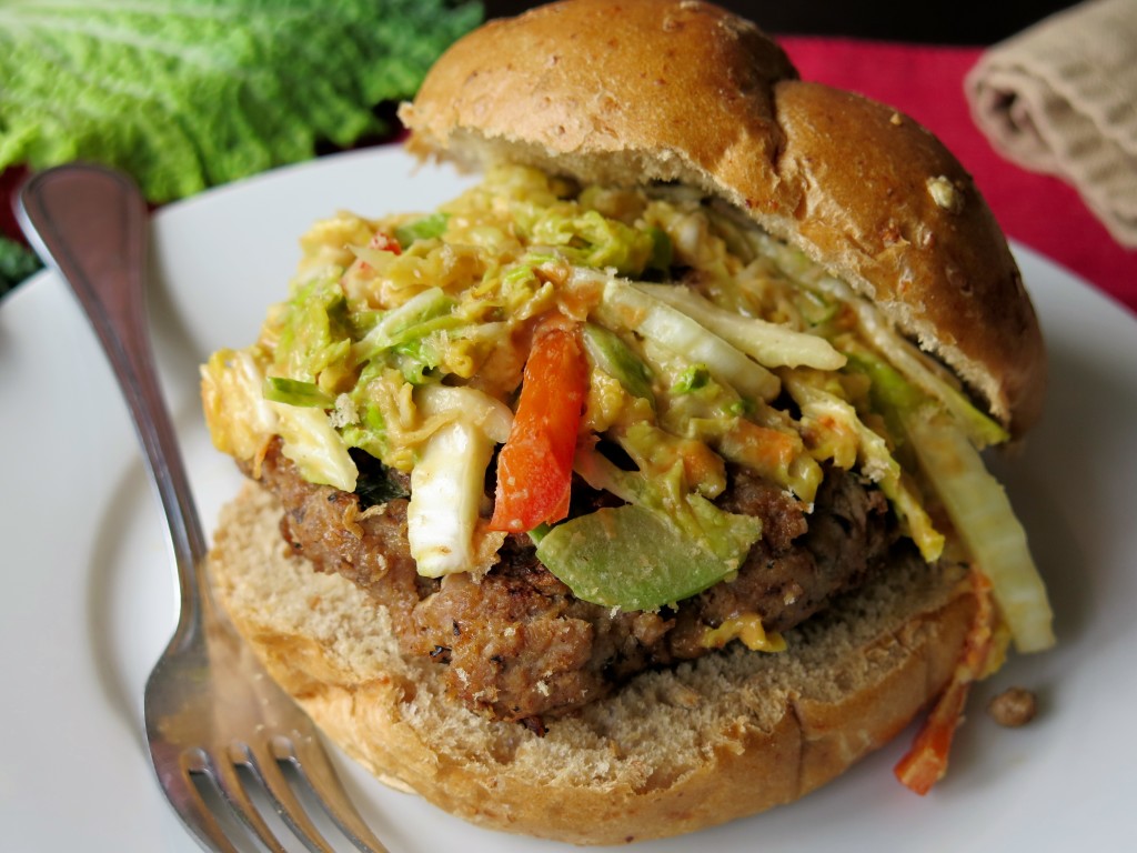 Hoisin Burger with Peanut Slaw