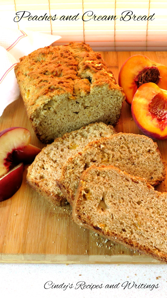 Peach and Cream Bread slices