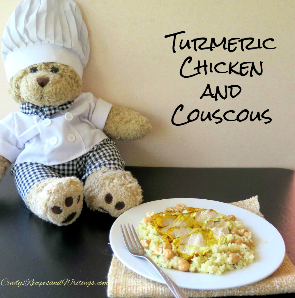Turmeric Chicken and Couscous menu bear